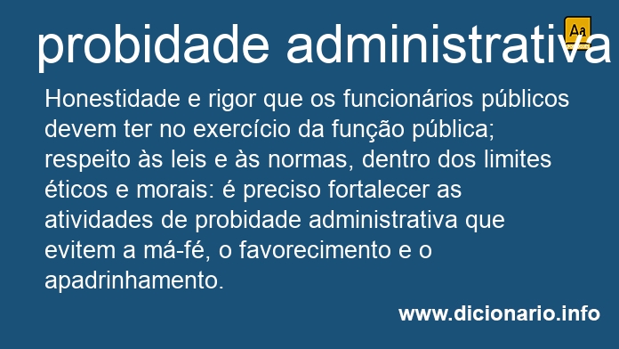 Significado de probidade administrativa