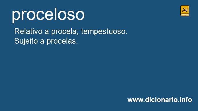 Significado de procelosa
