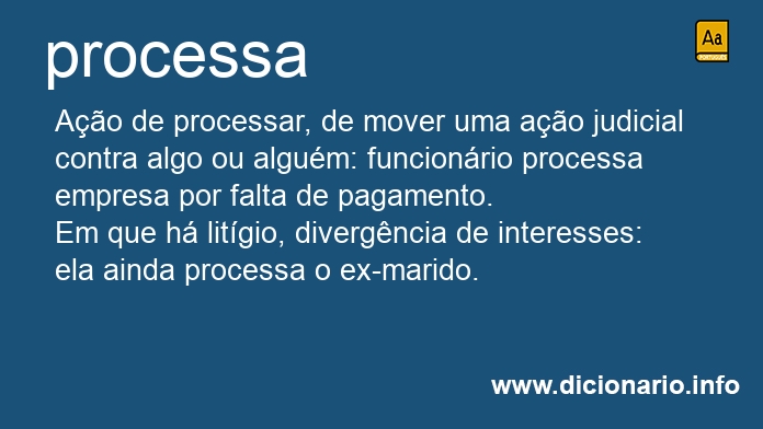 Significado de processa