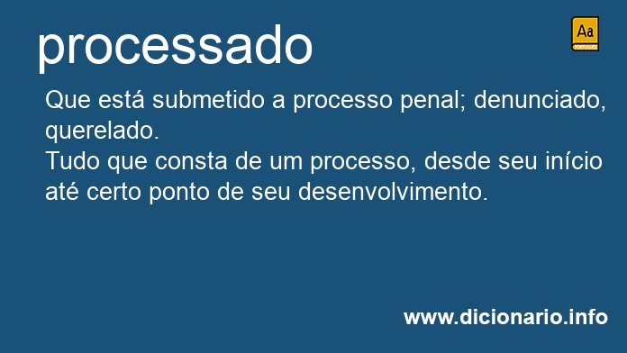 Significado de processada
