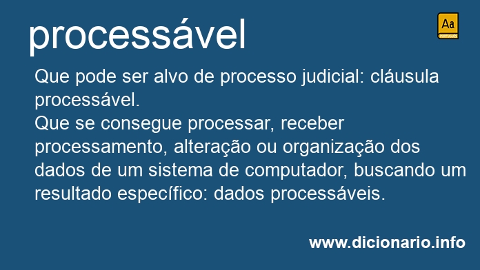 Significado de processvel