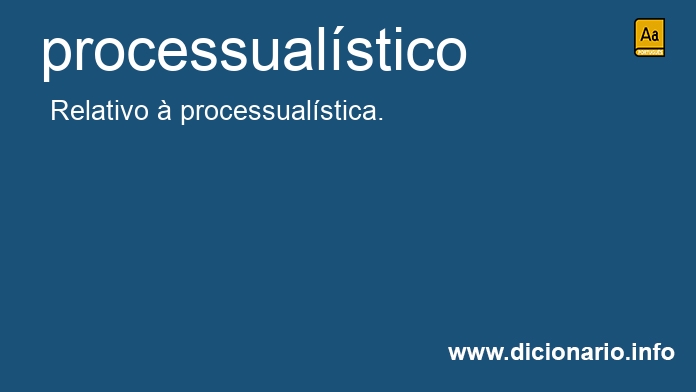 Significado de processualstico