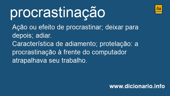 Significado de procrastinao