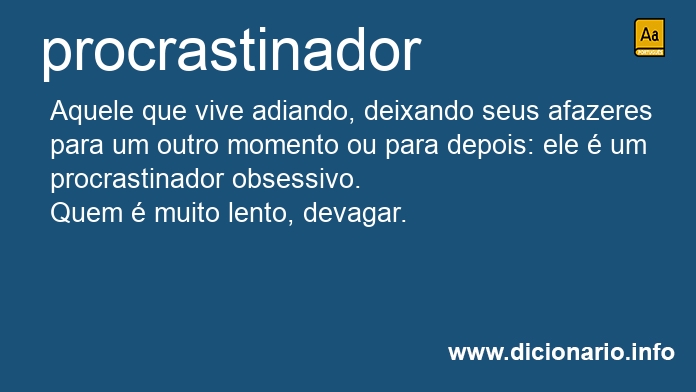 Significado de procrastinadora