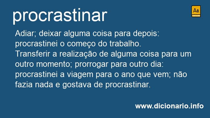 Significado de procrastinamos