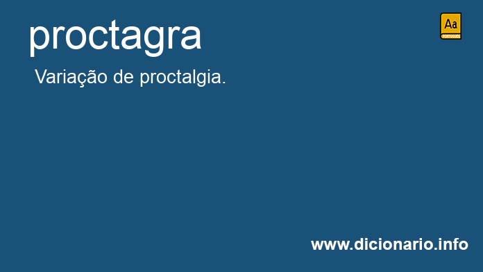 Significado de proctagra