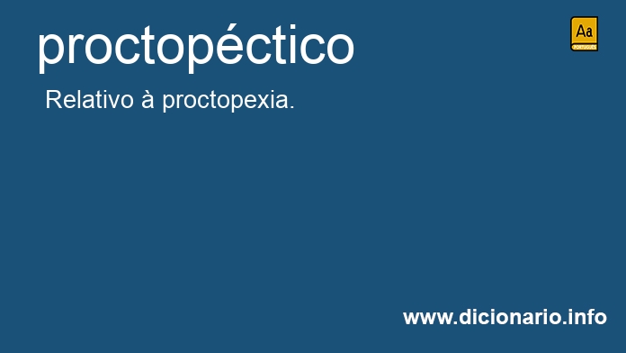 Significado de proctopctico