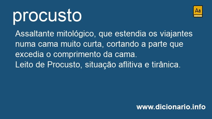 Significado de procusto