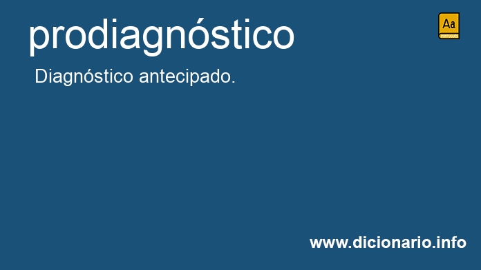 Significado de prodiagnstico