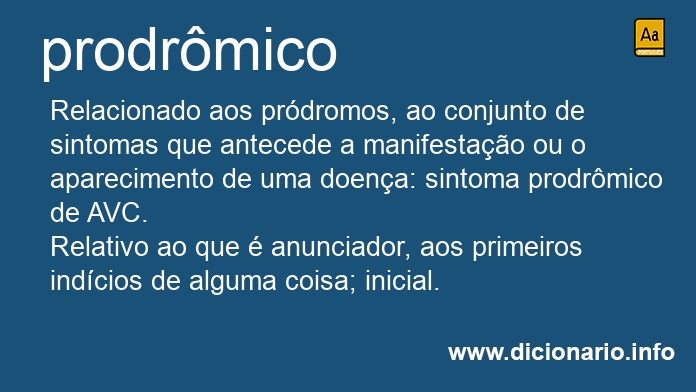 Significado de prodrmico