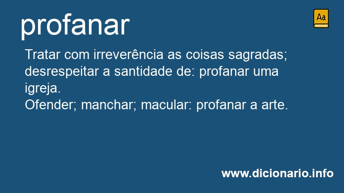 Significado de profanado