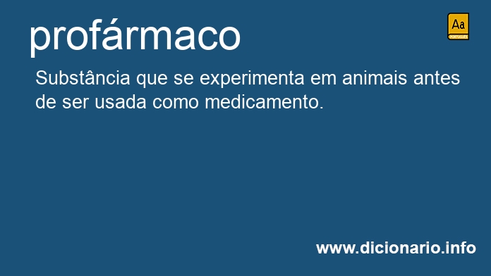 Significado de profrmaco