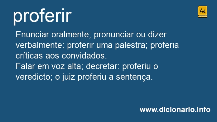 Significado de profere