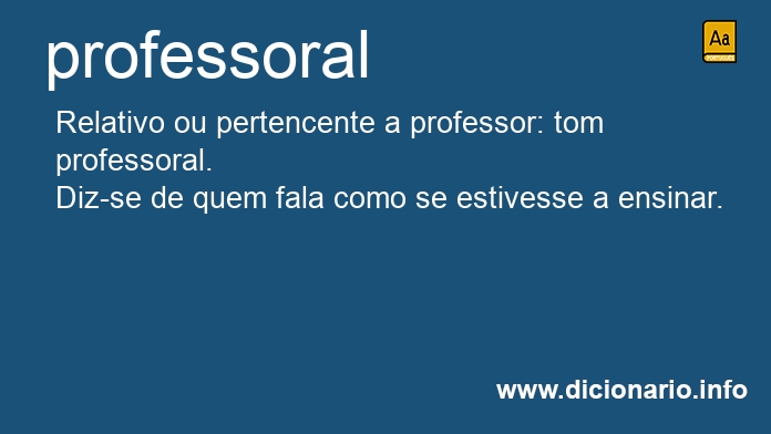 Significado de professoral