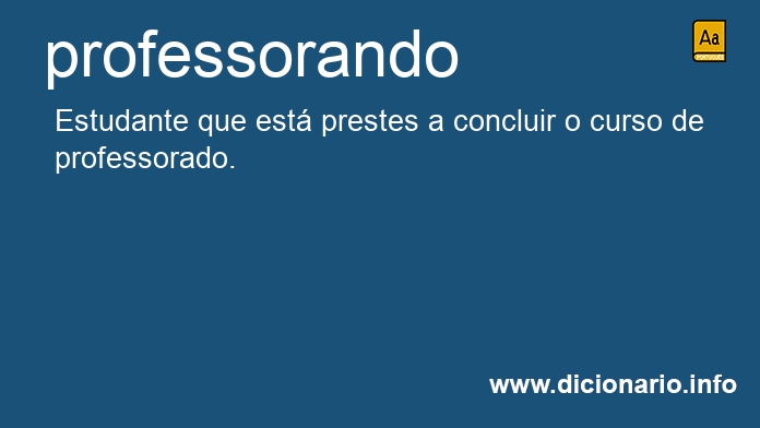 Significado de professorando