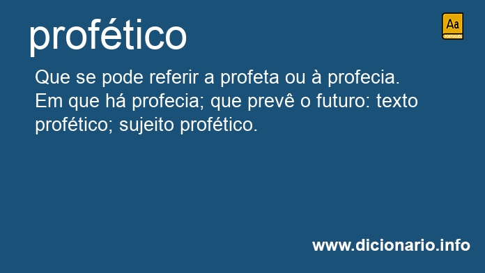 Significado de proftico