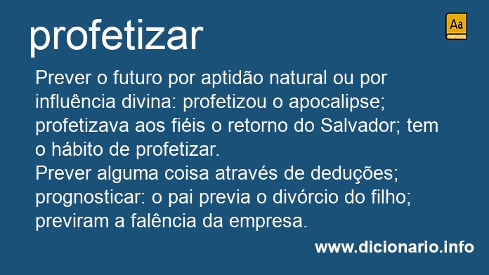 Significado de profetizai