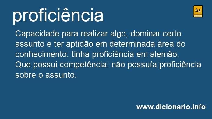 Significado de proficincia