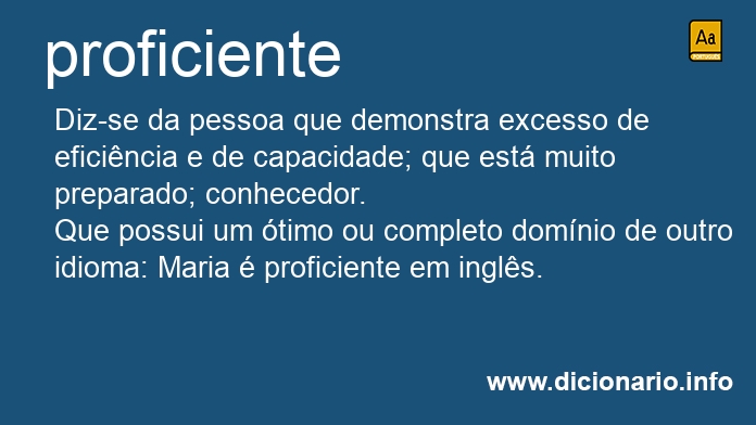 Significado de proficiente