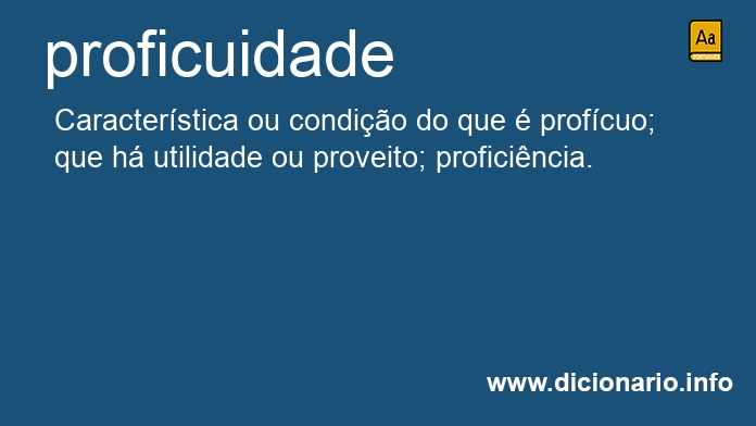 Significado de proficuidade