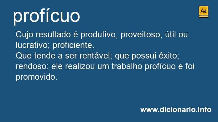 Significado de profcuos