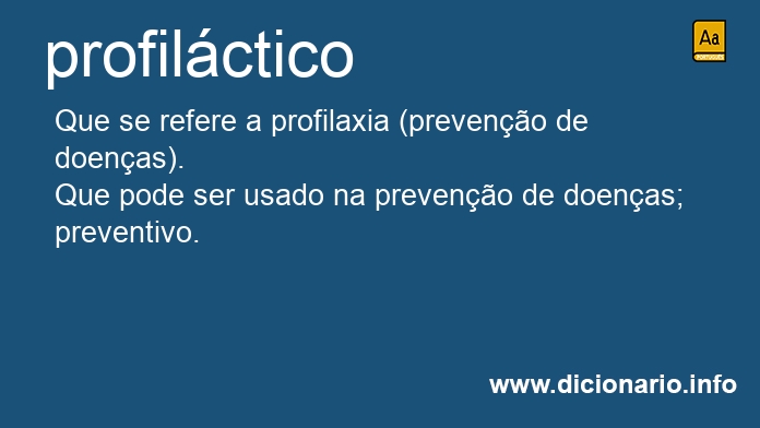 Significado de profilctico
