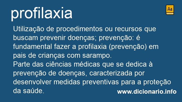 Significado de profilaxia