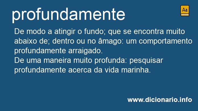 Significado de profundamente