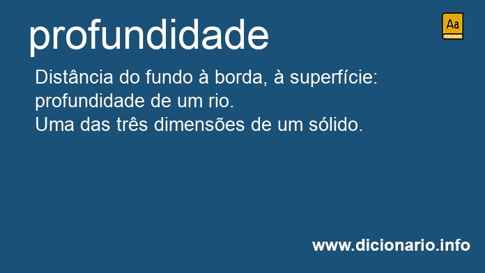 Significado de profundidades