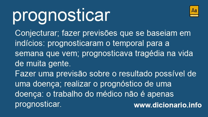 Significado de prognostica