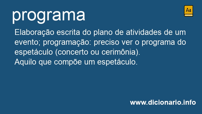 Significado de programa