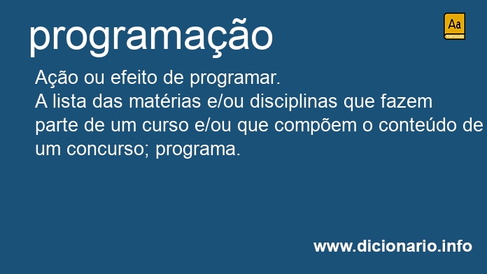 Significado de programao