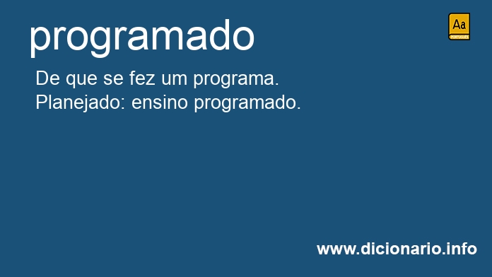 Significado de programada