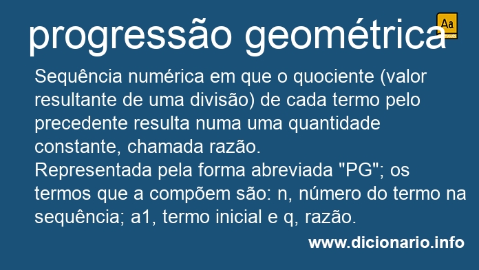 Significado de progresso geomtrica