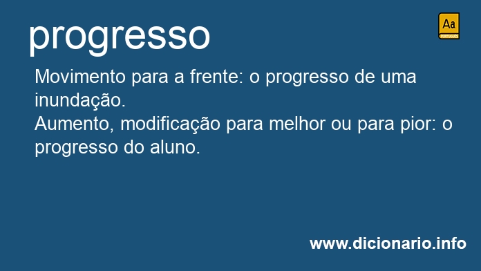 Significado de progresso