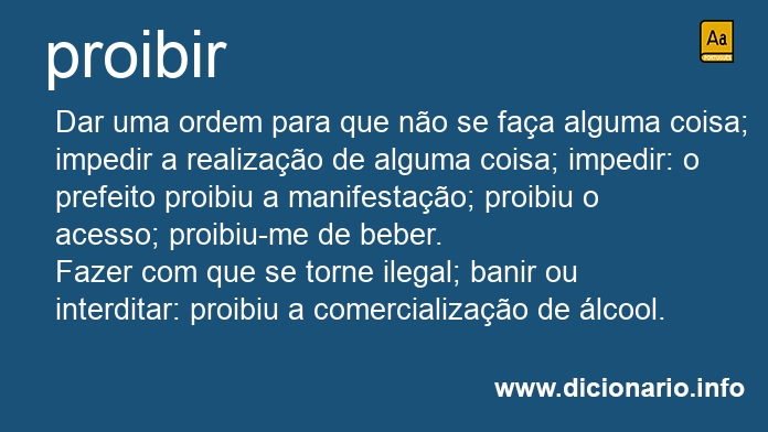 Significado de proibi