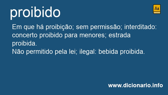 Significado de proibido