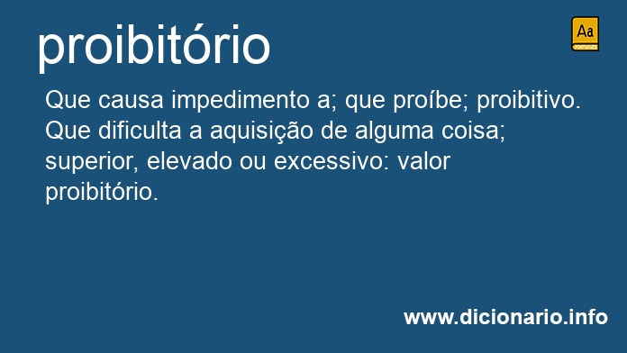 Significado de proibitria