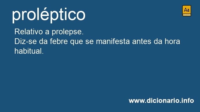 Significado de prolptico