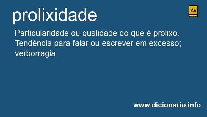 Significado de prolixidade