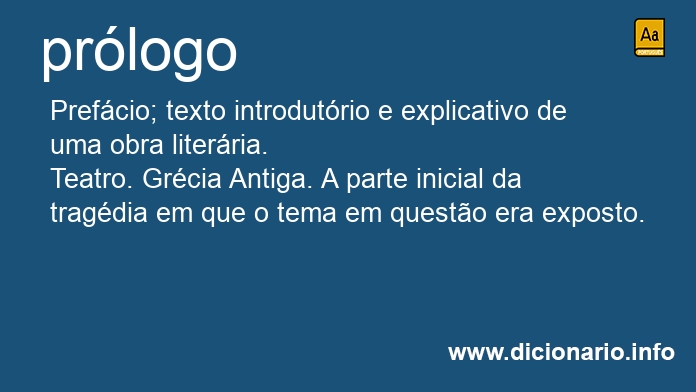 Significado de prloga