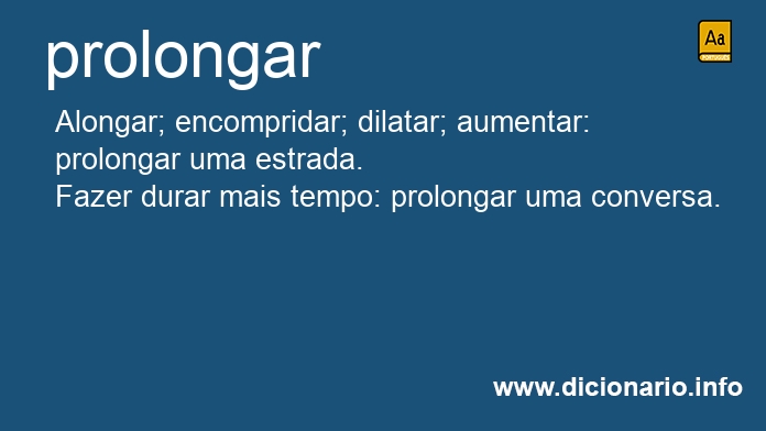 Significado de prolongar