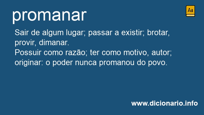 Significado de promanado