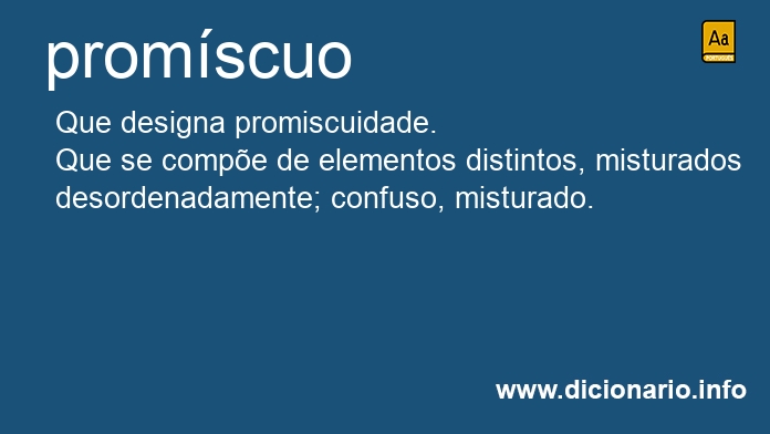 Significado de promscua