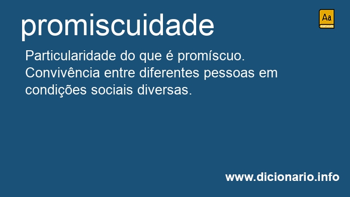 Significado de promiscuidade