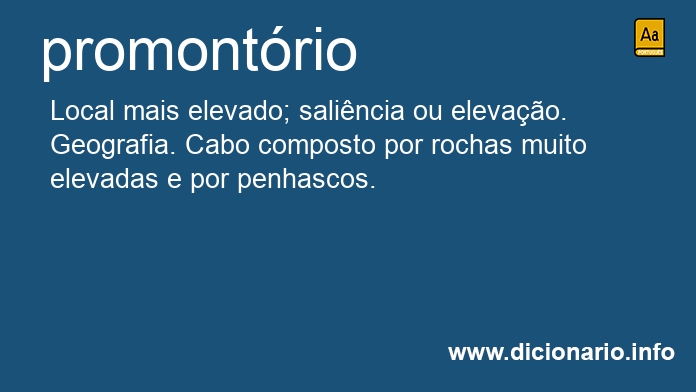 Significado de promontrio