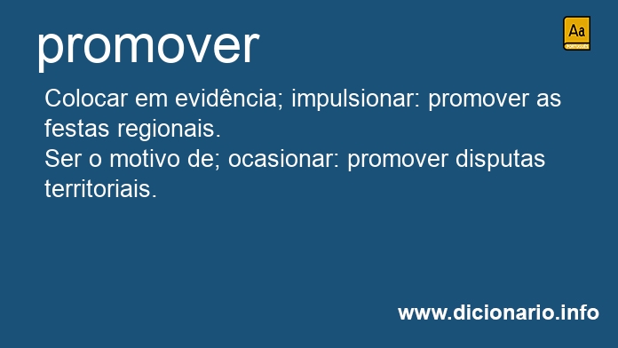 Significado de promover