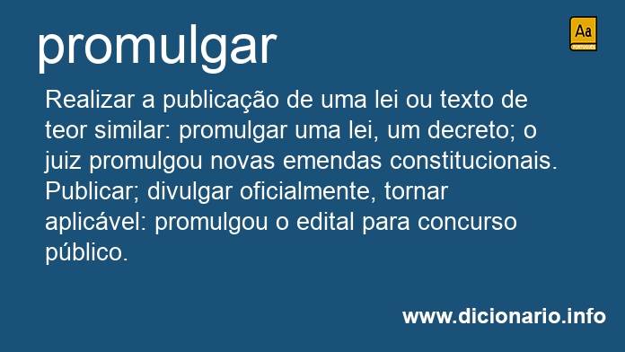 Significado de promulga