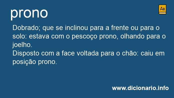 Significado de prono