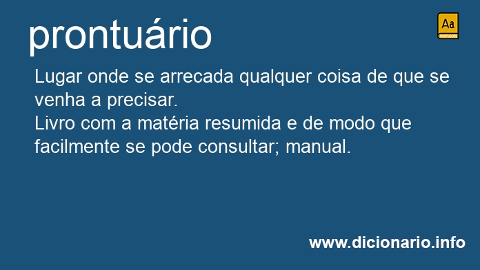 Significado de pronturios